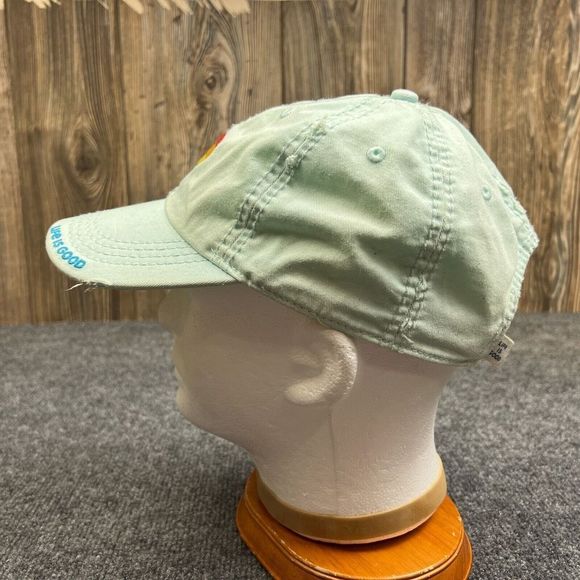 Life Is Good Big Heart Logo Cap Womens Adjustable Embroidered Green Hat - Picture 3 of 9